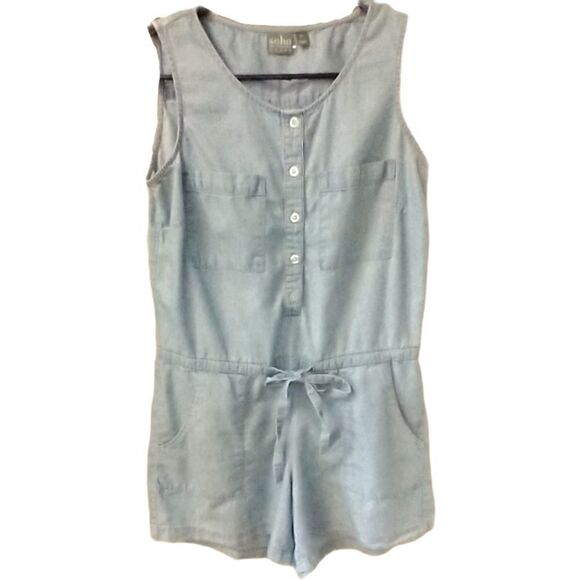 Soho Jean Company light blue Romper - Picture 1 of 5